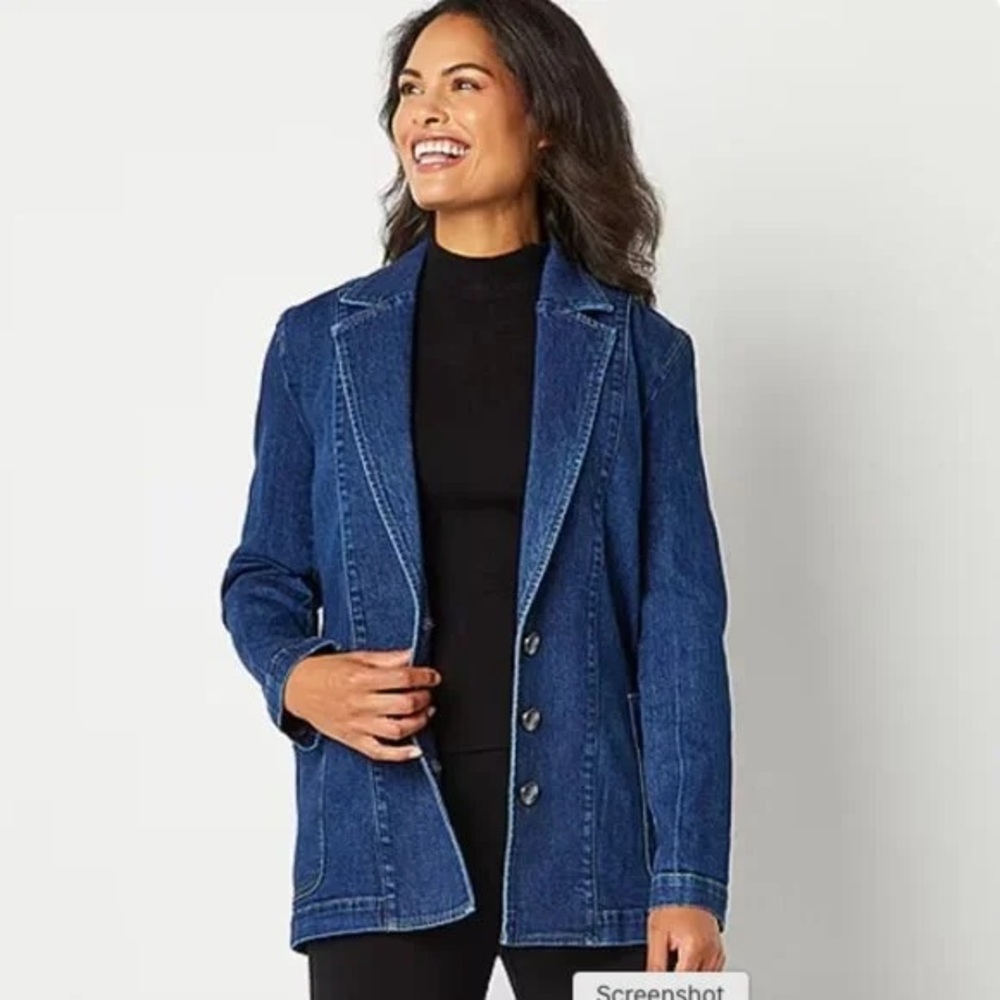 Abbott Elementary Denim Oversize Blazer Jacket